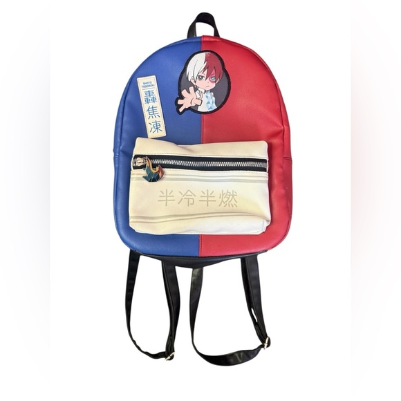 My Hero Academia Bioworld Shoto Todoroki mini backpack purse Fire & Ice - Picture 2 of 11